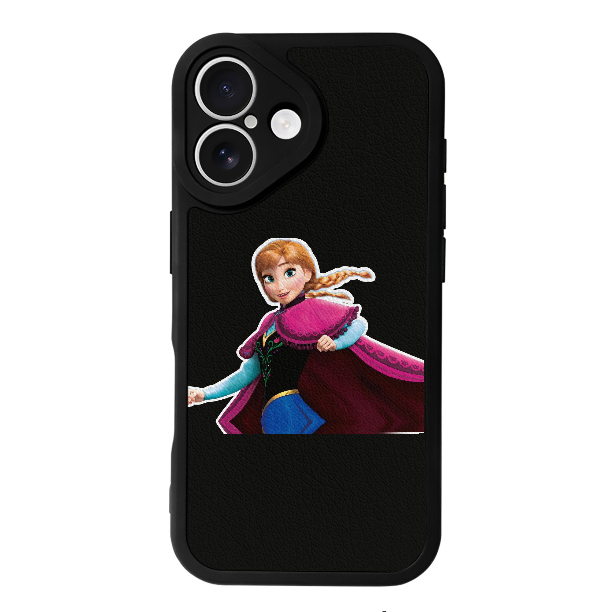 （画像用） アナと雪の女王 アンナ エルサ Frozen Anna Elsa 【iPhone 16シリーズ対応】シリコンスマホケース（レザー調） 材質：シリコン